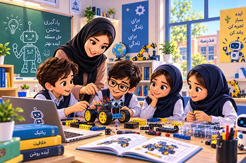کلاس رباتیک در مدارس و ساخت پروژه دانش‌آموزی