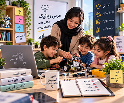 استخدام مربی رباتیک بدون سابقه و شروع مسیر تدریس رباتیک